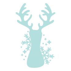 I Festive Christmas Alphabet Letter Antler Santa
