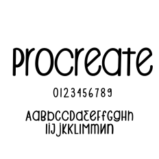 Procreate Font