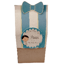 milk box with bow tie