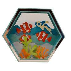 Shadow box at the bottom of the sea