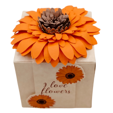 Gerbera on cube