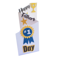 Happy Father's Day card, multi layered, fancy fold card, slimline card, Z fold card