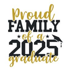 Proud Family of a 2025 Graduate SVG Quote