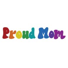 Proud Mom with Retro Letters