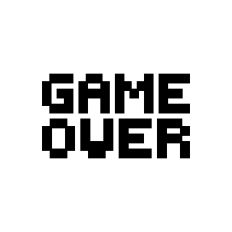 Pixelated game element - game over