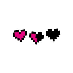 Pixelated game element - hearts