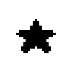 Pixelated game element - star