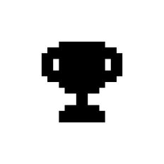 Pixelated game element - trophy