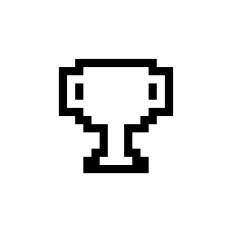 Pixelated game element - trophy 2