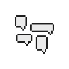 Pixelated speech bubble, Game on