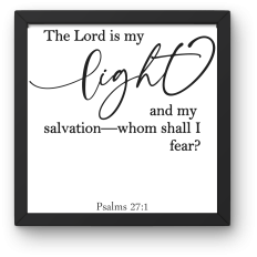 Psalm 27:1 - The Lord is My Light and Salvation Scripture SVG