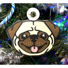 Pug Face Ornament
