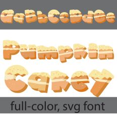 Pumpkin Cakey Color Font
