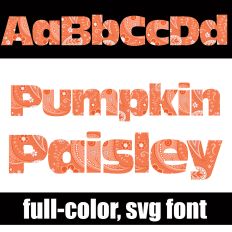 Pumpkin Paisley Color font