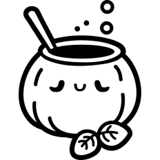pumpkin cauldron lineart