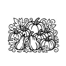 Pumpkin patch pumpkins and leaves