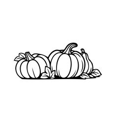Three pumpkins