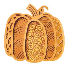 3D Layered Fall Pumpkin - Zentangle Inspired