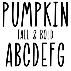 Pumpkin tall and bold handwriting font