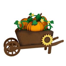 Pumpkin Wheelbarrow Box Card