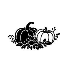 Pumpkins and sunflower