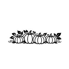 Pumpkins and leaves