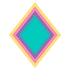 Punched Edge Nested Diamonds