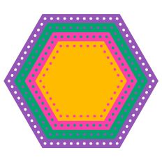 Punched Edge Nested Hexagons