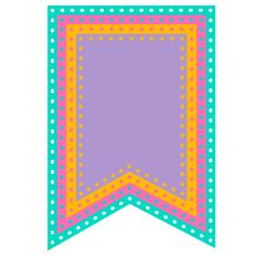 Punched Edge Nested Pennant Flags