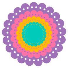 Punched Edge Nested Scallop Circles