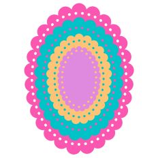 Punched Edge Nested Scallop Ovals