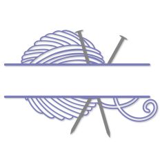 Split Ball of Yarn with Knitting Needles for Personalizing
