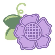 Funky Flower with Leaves, Layered Floral Cut File for Easy DIY Crafting