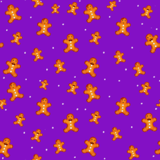 Christmas Gingerbread - Purple