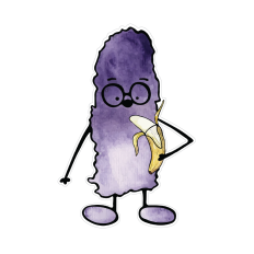 Purple Lunchbox Monster with Banana