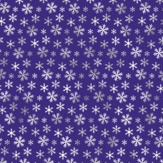 Purple and Silver Foiled Snowflake Background Pattern