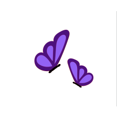 Purple Butterfly Layered SVG cut file