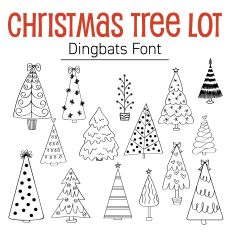 Christmas Tree Lot Dingbats Font