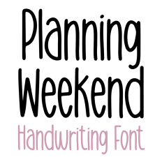 BFC Planning Weekend Tall Goodnotes Handwriting Font
