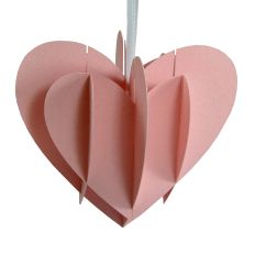 3D Interlocking Sliceform Glueless Hanging Heart Ornament