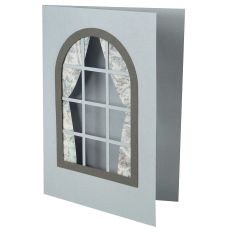 Arched Window with Curtains – 5x7” Card Blank