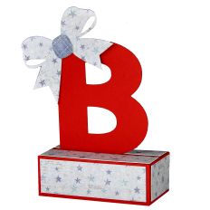 B - 3D Christmas Alphabet Letter