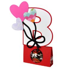 B Valentine – Balloons - Alphabet Letter Candy Holder