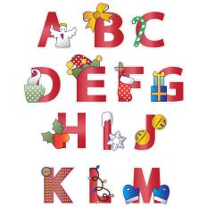 Christmas Things - Alphabet Stickers A-M 