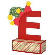 E - 3D Christmas Alphabet Letter