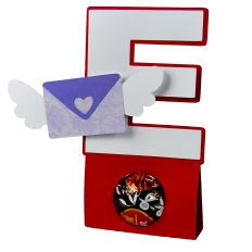 E Valentine – Envelope - Alphabet Letter Candy Holder
