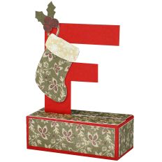 F - 3D Christmas Alphabet Letter