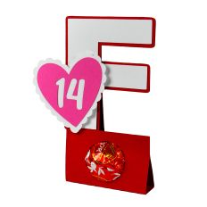 F Valentine – Fourteenth - Alphabet Letter Candy Holder