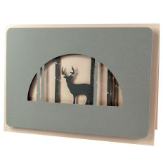 Forest Deer – Landscape Layered Stencil Card