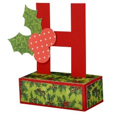 H - 3D Christmas Alphabet Letter